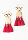 Amelia Red Tassel Earrings