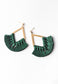 Bess Green Tassel Earrings