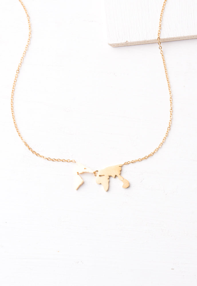 Eliana Gold World Necklace