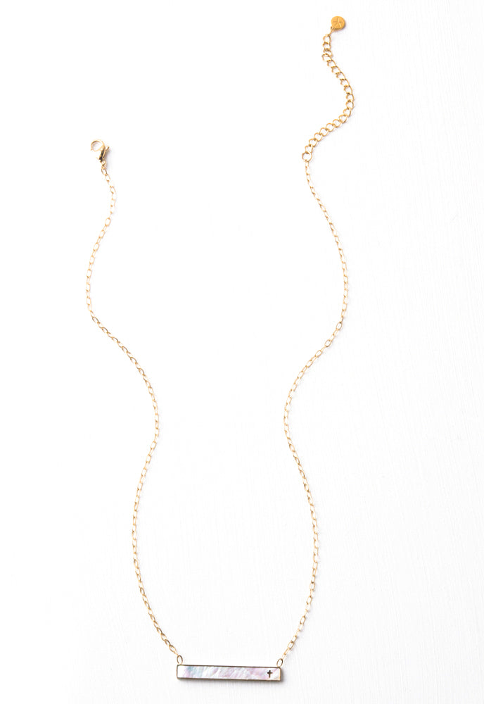 Lenore Cross Bar Necklace