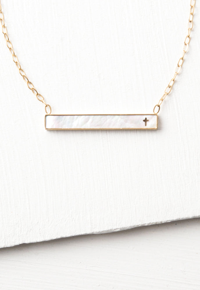 Lenore Cross Bar Necklace
