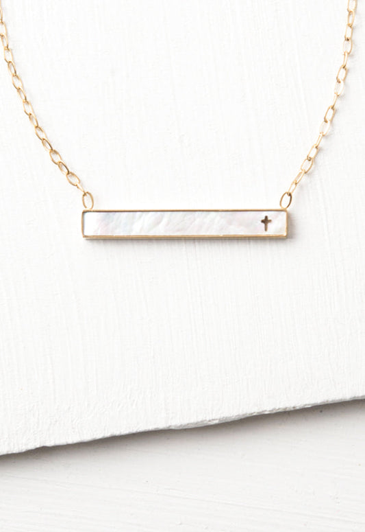 Lenore Cross Bar Necklace
