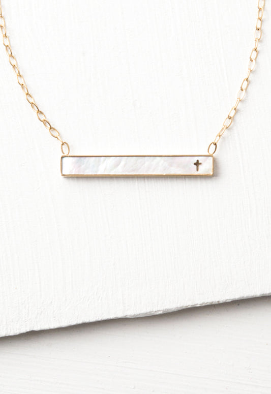 Lenore Cross Bar Necklace