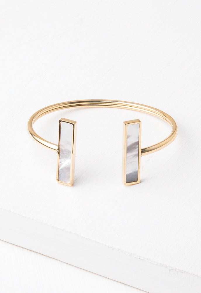 Rhetta Mother of Pearl & Gold Bracelet