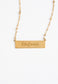 Engravable Gold Bar Necklace