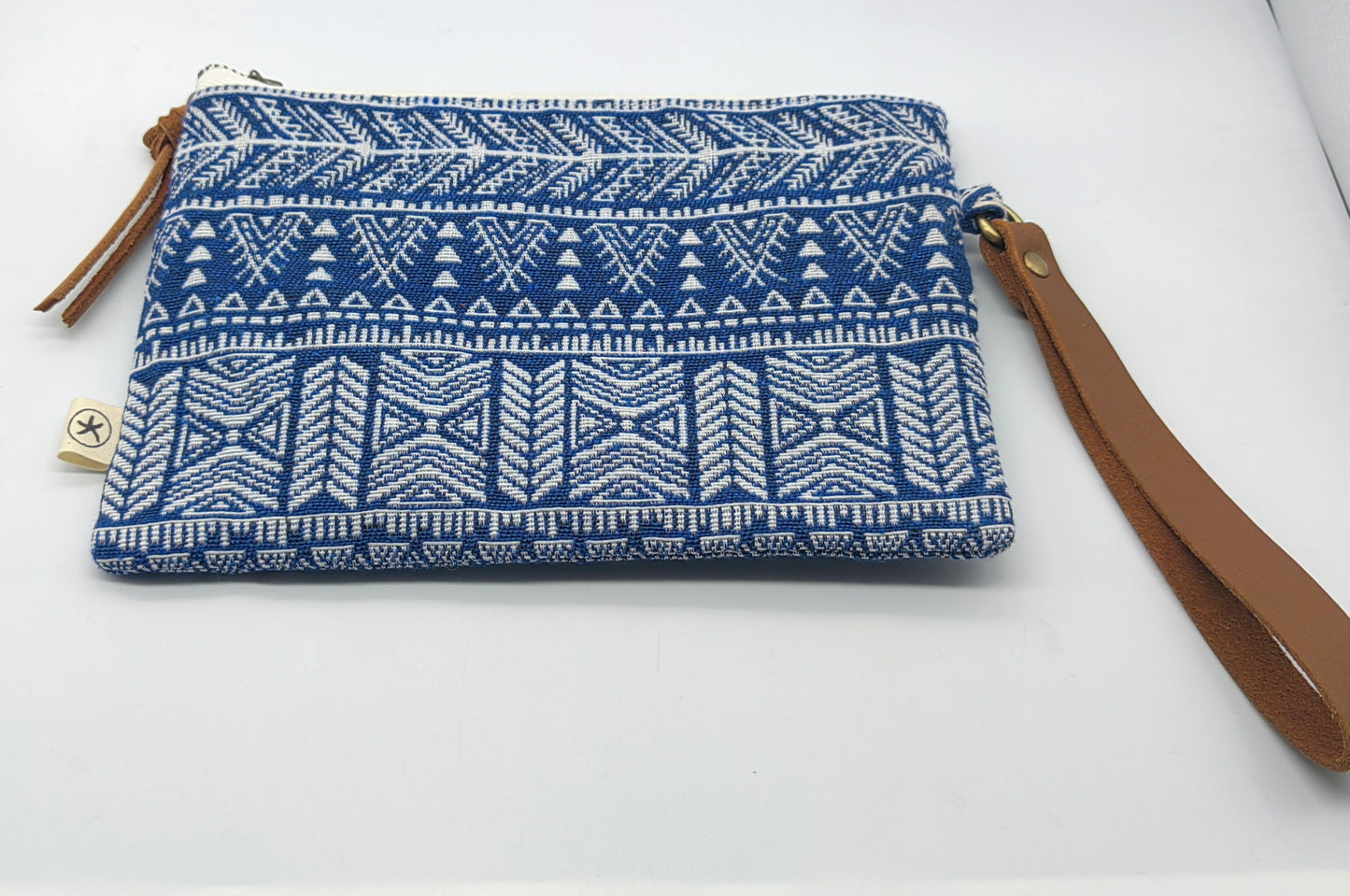 Amara Wristlet in Indigo/Thai Bag
