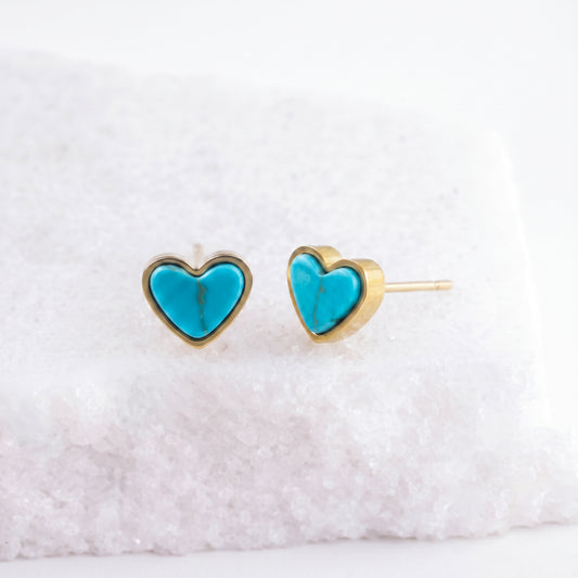Bay Studs in Gold