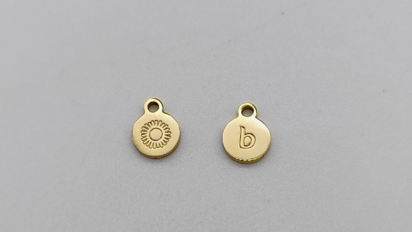 Bronwen Logo Tags Gold- Double-sided engraving