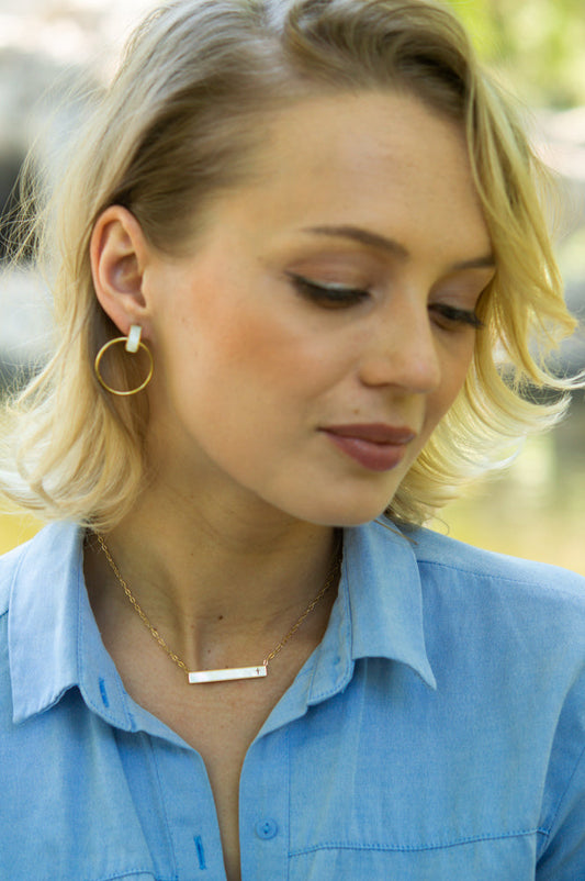 Lenore Cross Bar Necklace