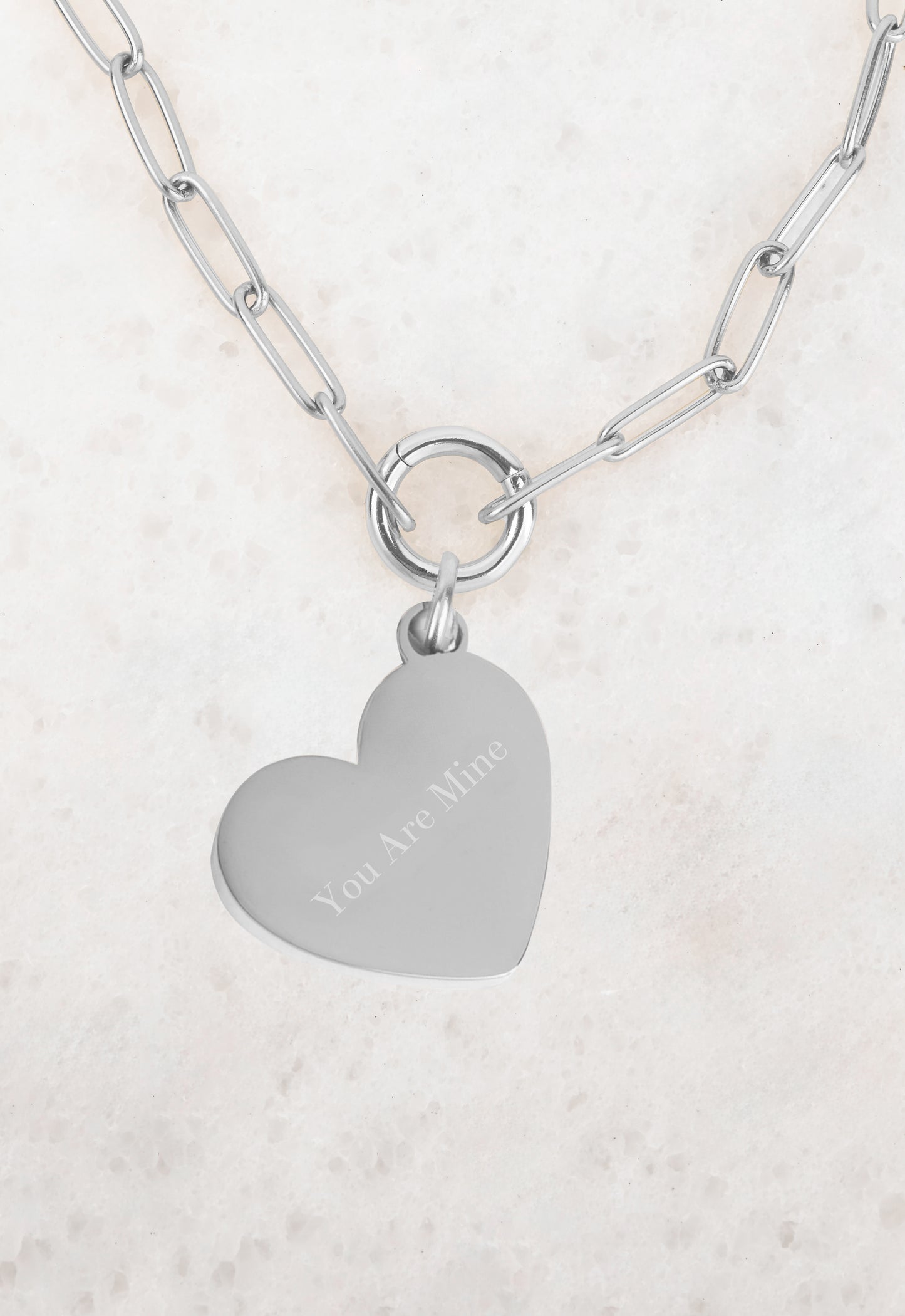 TCH-YRM-JL-NL-SV-0-00 You Are Mine Necklace Silver