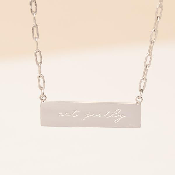 Give Mercy Bar Necklace
