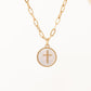 Reflection Mother of Pearl Cross Necklace