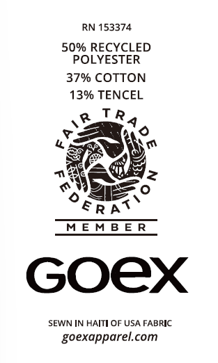 Care Label-50%Recycled Poly, 37% Cotton, 13%Tencel