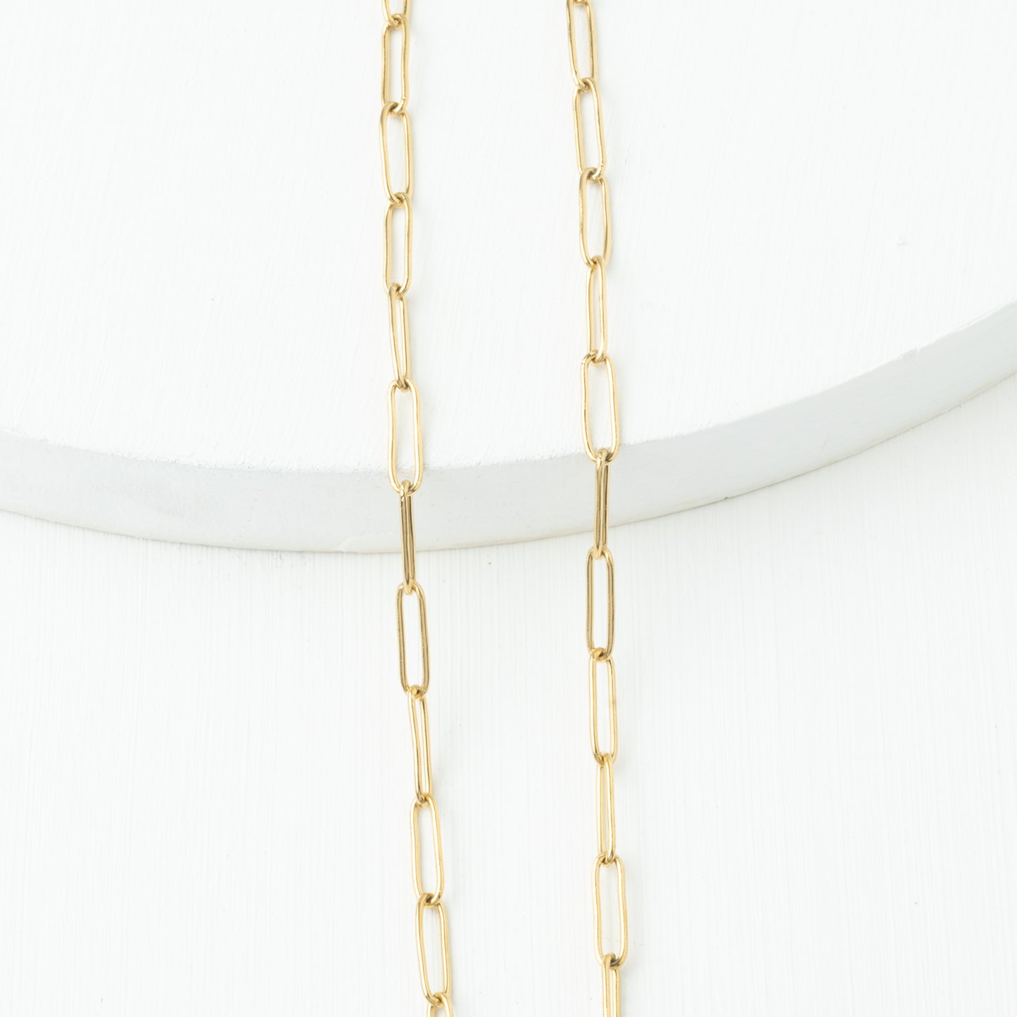 Rounded Paper Clip Chain 4*14mm