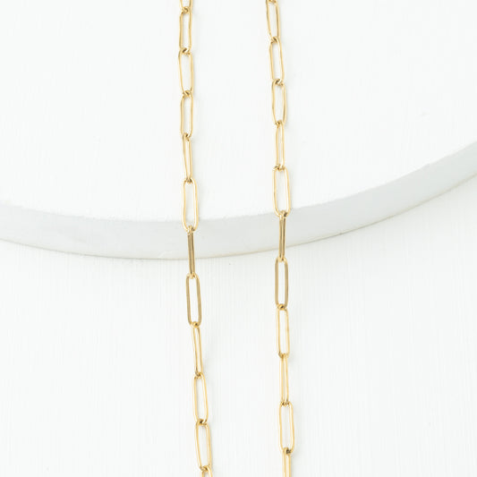 Rounded Paper Clip Chain 4*14mm