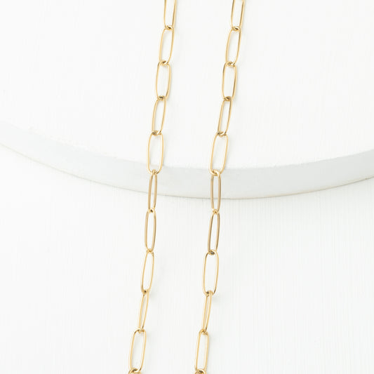 Rounded Paper Clip Chain 5*15mm