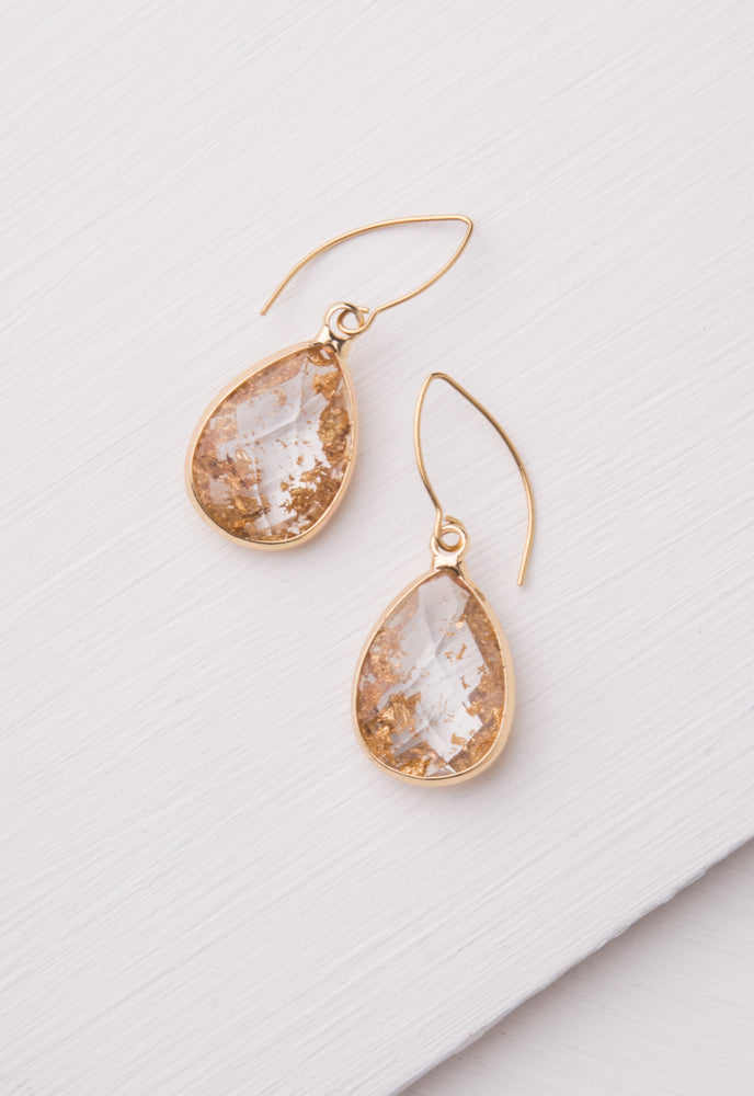 Maddy Gold and Glass Earrings