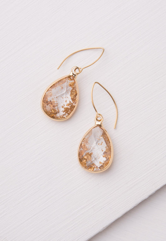 Maddy Gold and Glass Earrings