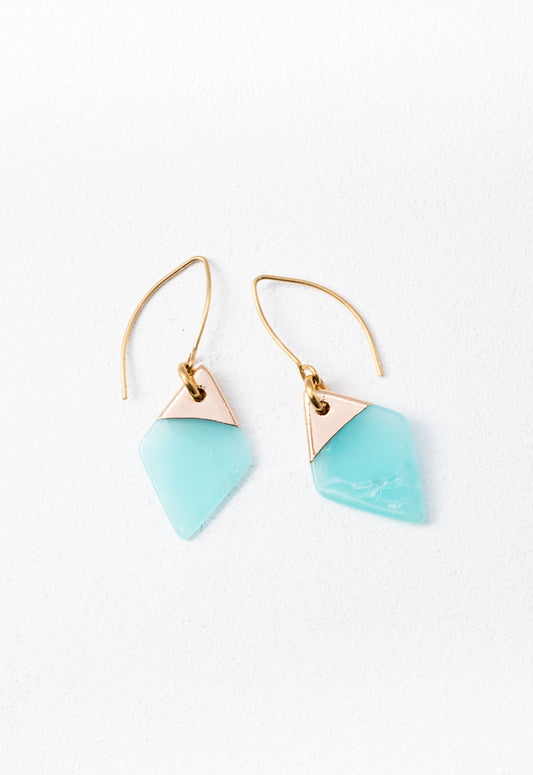 Brave Earrings in Aqua