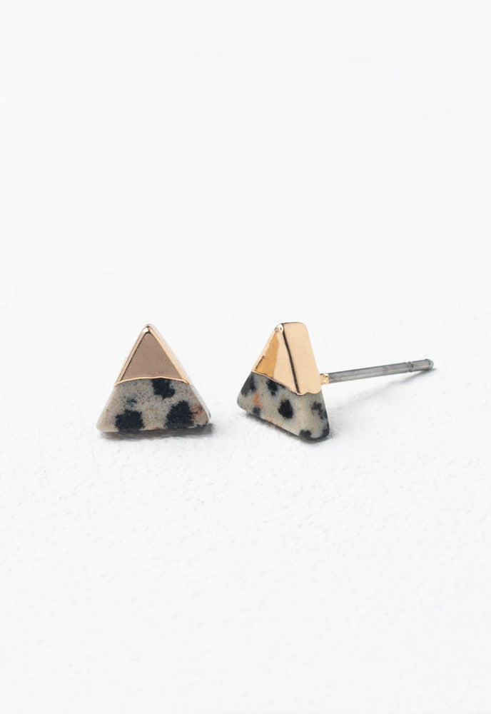 Eternal Studs in Dalmation Jasper