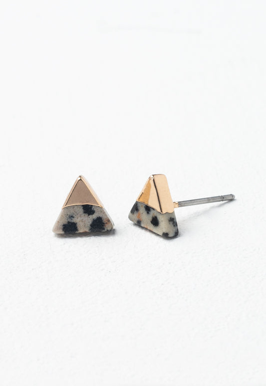 Eternal Studs in Dalmation Jasper