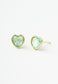 Hopeful Heart Studs in Aqua