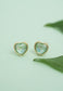 Hopeful Heart Studs in Aqua