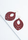 Crimson Wood Earrings