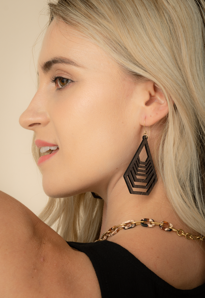 Raven Wood Earrings