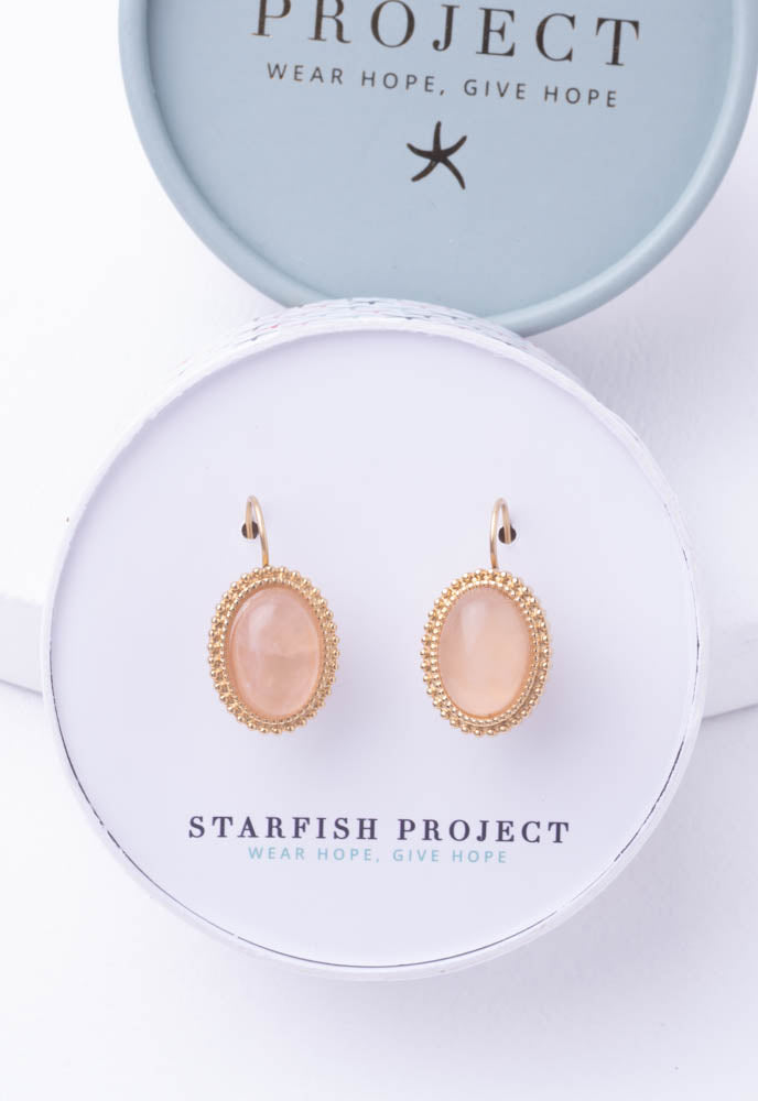 Lovable Earrings in Serene Rose Quartz