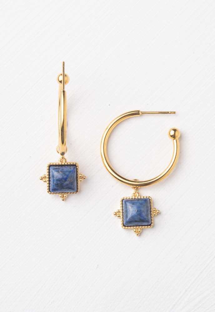 Contented Earrings in Celestial Blue