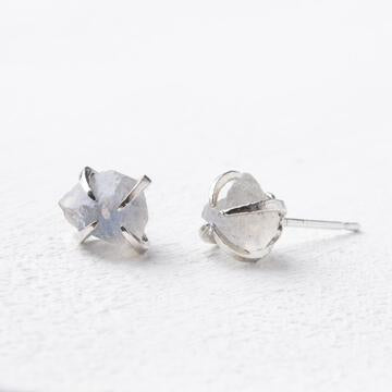 Shine Silver Studs in Dusk