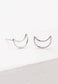 Phoenix Silver Half Moon Earrings