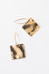 Amber Gold Square Earrings