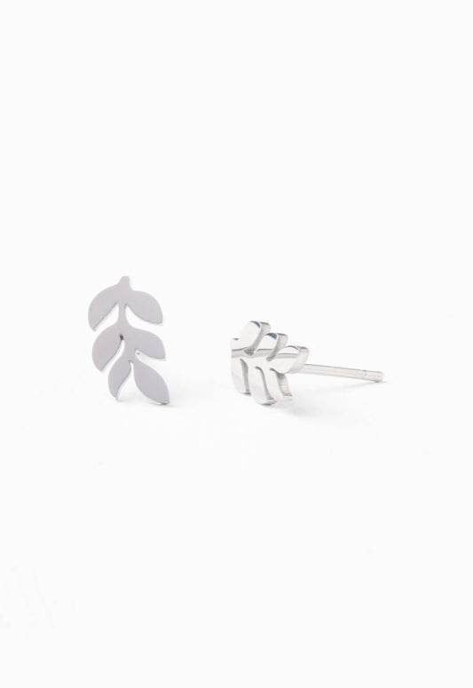 Rowen Leaf Stud Earrings