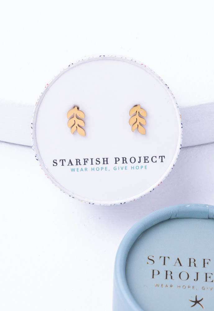 Rowen Leaf Studs