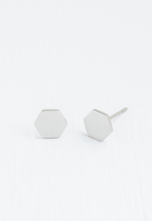 Honeycomb Silver Studs