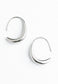 Crescent Moon Thread Drop Earrings in Silver-BWD-S