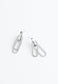 Georgie Paperclip Earrings in Silver