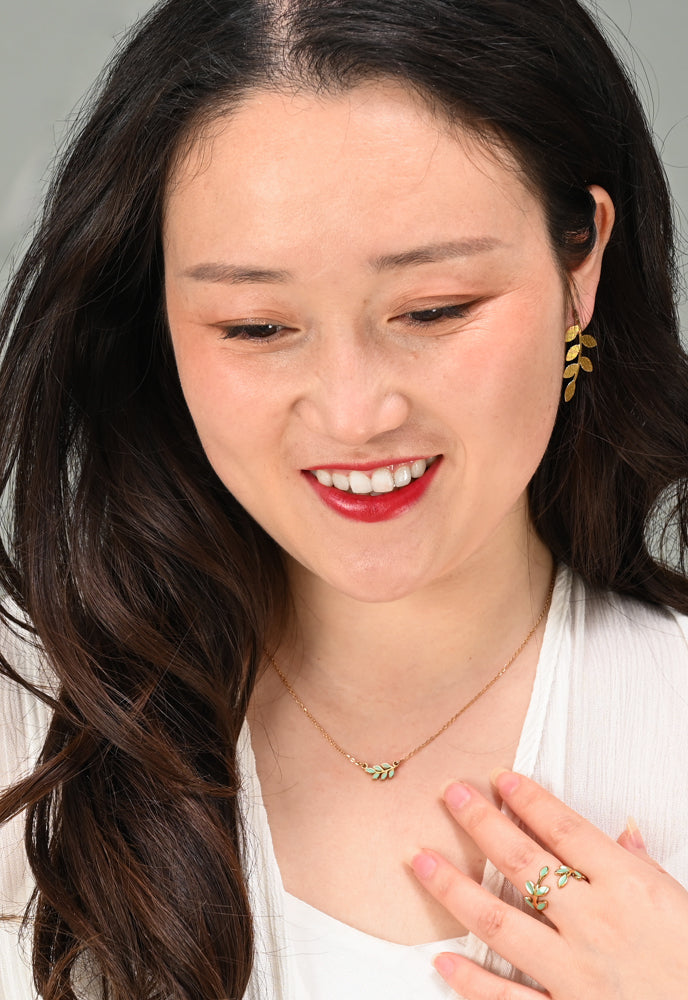 Flourish Vine Leaf Earrings