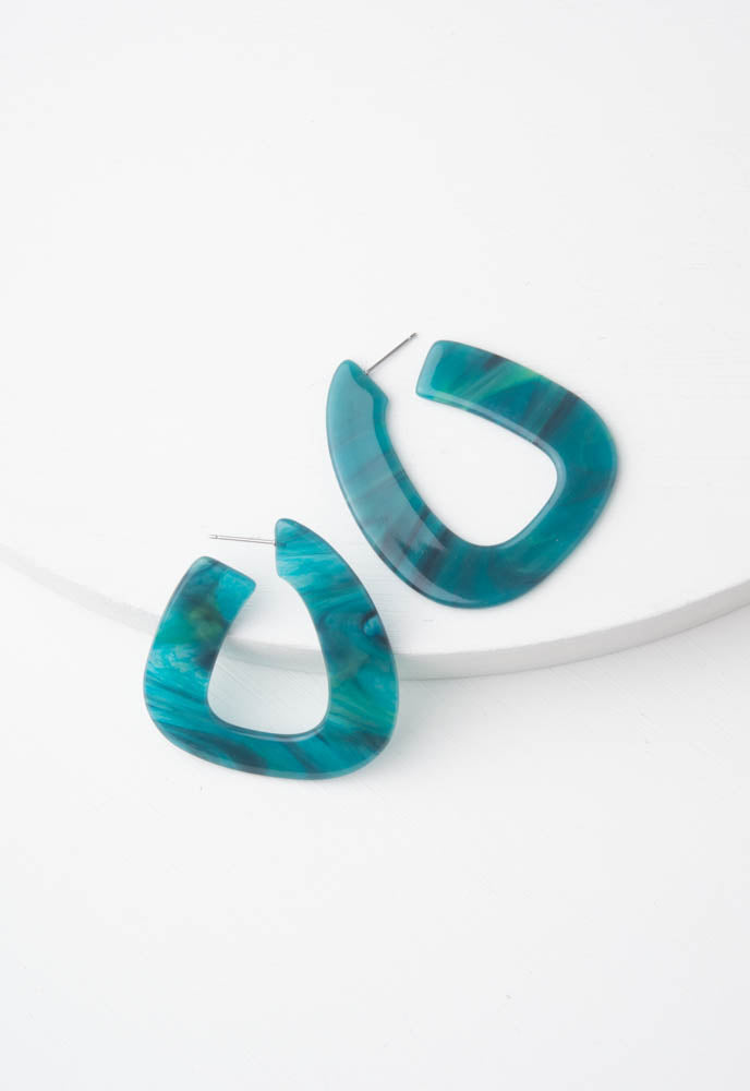 Ocean Mist Resin Earrings