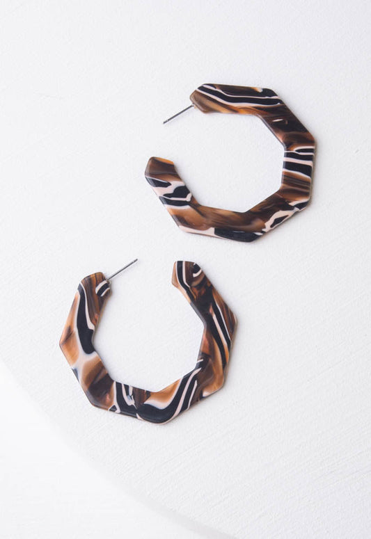 Calico Hexagon Hoops
