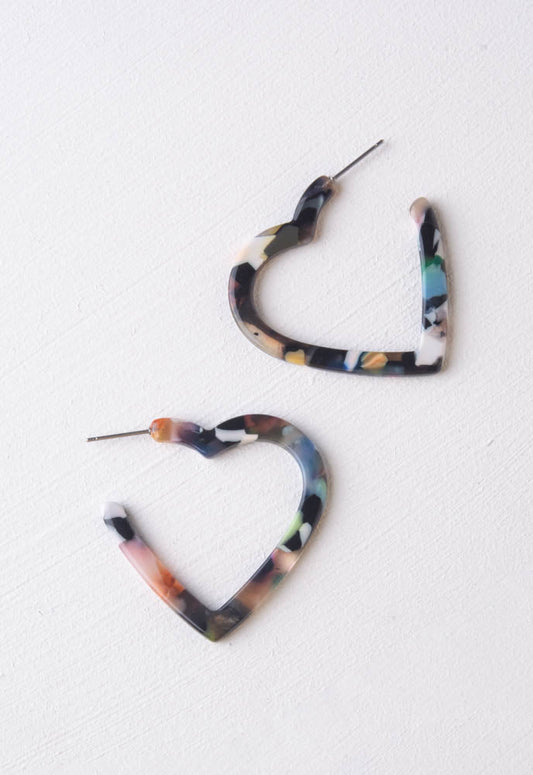 Joyful Heart Earrings in Kaleidoscope