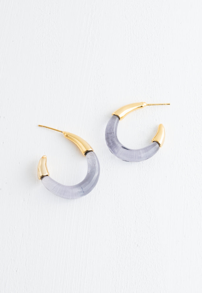 Golden Lilac Resin Hoops