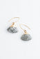 Fan Drop Earrings in Charcoal