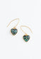 Azure Abalone Heart Earrings