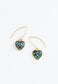 Azure Abalone Heart Earrings