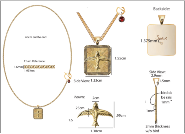 Soar Necklace 5222ND-B-SP23-Sample R1