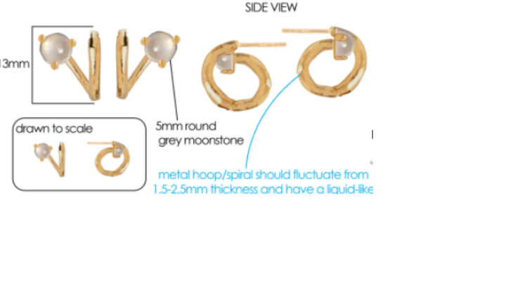 Celestial Climber or Huggie Sprial Hanger ND5257B-SP23-Sample R1