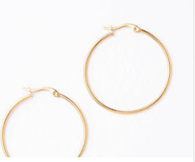 Daintier brave hoops-Gold updated diameter 3.5